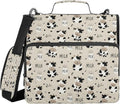 3 Ring Zipper Binder With Shoulder Strap Documents Storage Organizer Green Fire Dragon