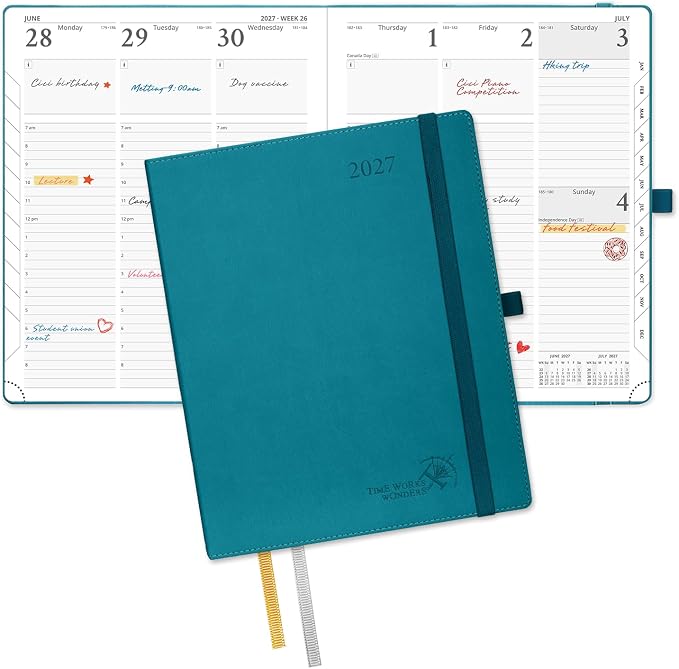 POPRUN 2027 Planner, Large-8.5" x 10.5", Weekly & Monthly Appointment Book