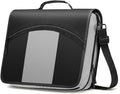 MoKo Zipper Binder with Strap, 3 Inch 3 O Ring, 600 Sheets, Black & Gray | Water-repellent nylon with 2 folders, 2 mesh pockets and a outer pockets, reinforced handle and adjustable shoulder strap.