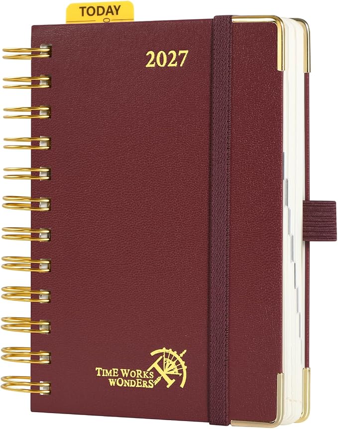 POPRUN 2027 Daily Planner One Page Per Day, 4.25" x 6.25" Small Calendar