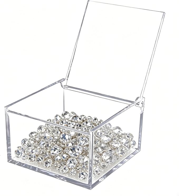 KissYou Acrylic Box Small Clear Display Box with Lid Storage Contanier Coffee Pod Holder Acrylic Laundry Dryer Sheet Holder