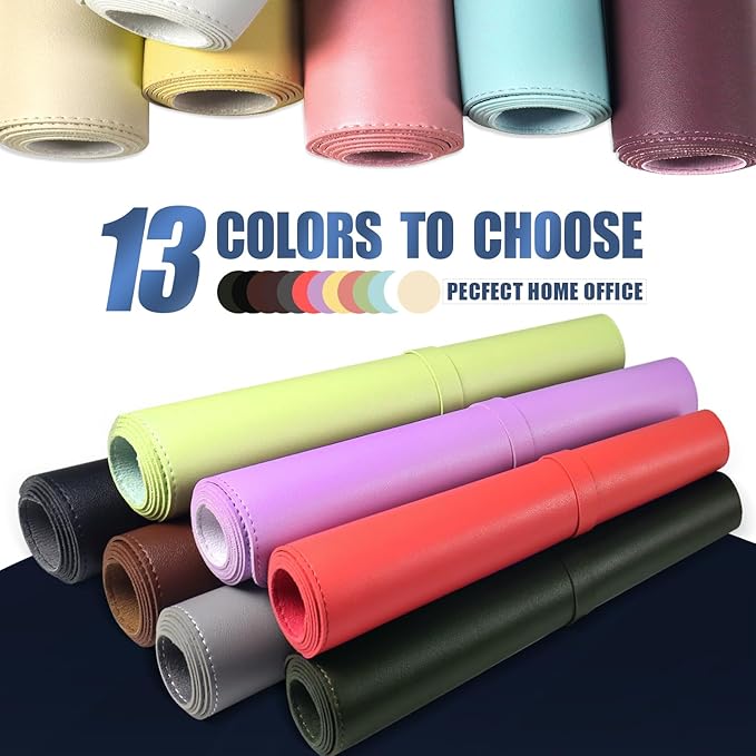 Large Desk Pad 47.2" x 17", Leather Desk Mat Protector, Non-Slip PU Leather Desk Blotter Pad, Large Mouse Keyboard Mat, Waterproof Desk Cover Pad for Office & Home(Candy Red)