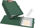 Ospelelf Mini 3 Ring Green Binder 2 inch, 5.5 x 8.5 Small Clipboard Binders Dividers with Tabs, Linen Binder Organizer for Office, School