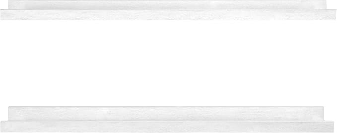 MCS Picture Ledge Shelf, Room Decor Floating Shelf, White Woodgrain, 35 Inch, Set of 2