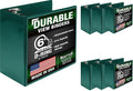 Samsill Durable 6 inch 3 Ring Binder, Locking D Ring Binder, Customizable Clear View Cover, Green, 6-Pack, Holds 1225 Pages