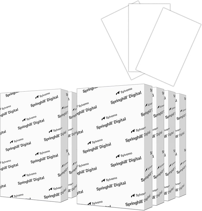 Springhill White 8.5” x 14” Cardstock Paper, 110lb, 199gsm – Premium Heavy Cardstock, Printer Paper with Smooth Finish for Greeting Cards, Flyers, Scrapbooking & More – 015314C, 2000 Sheets (8 Reams)
