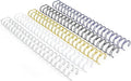 RAYSON 2:1 Pitch Binding Wire, 21 Loop 7/8", Multicolor, 220 Sheet, 50 Pack | Black Gold Blue White Silver| 2:1 Pitch Double Loop Wire Binding Design | Binds Up to 220 Sheets | Letter Size Compatible