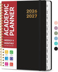 Taja Planner 2026-2027, Jul 2026-Jun 2027 Monthly & Weekly Calendar Book | 6.3" x 8.5", Hardcover Academic Calendar with Tabs, Teacher Student Agenda Book for School Office Supplies - Black