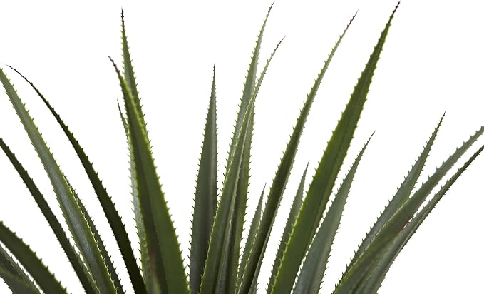 Nearly Natural 4 ft Artificial Spiked Agave Plant with Nursery Pot | Faux Succulent Greenery, Lifelike Spiky Leaves, Desert Inspired Indoor Decor