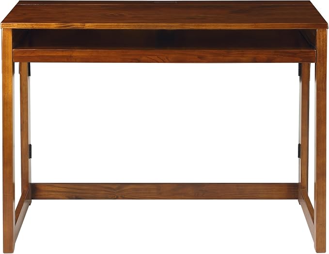 Casual Home Folding Desk with Pull-Out & USB Ports