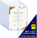 20ct 8.5"x11" Document Toploader - 25Mil Heavy Duty Print Protector Holder | 25Mil Rigid Sleeves Protect Documents, Photos and Prints from Scratches and Bends, Clear Design for Display and Storage