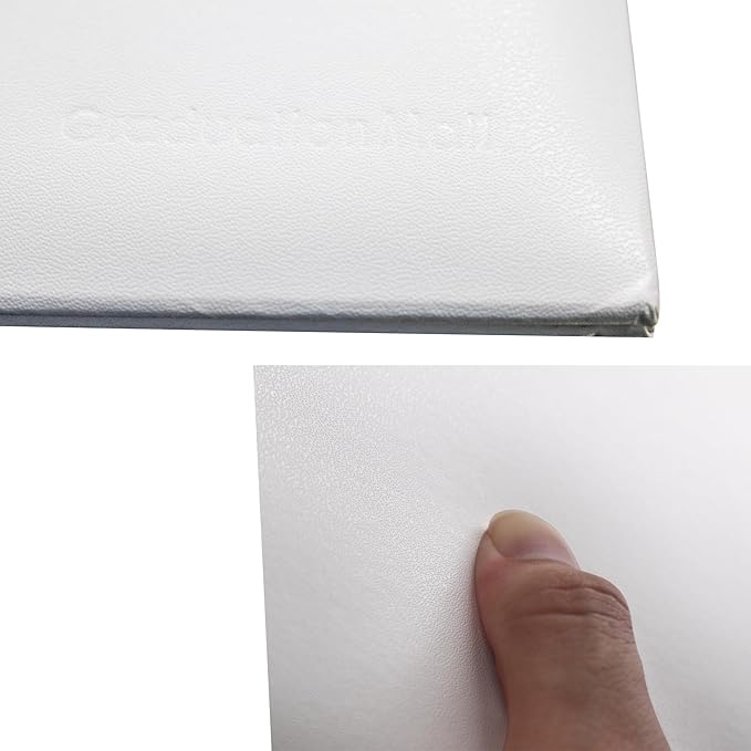GraduationMall 8.5"x11" Smooth Padded Diploma Cover Certificate Holder White,6-Packs