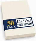 50 Sheets Ivory Linen Paper Textured Cardstock 8.5 x 11, 100 lb Card Stock Paper Letter Size Cardstock for Invitations, Greeting Cards, Card Making, Crafting, Die Cutting and DIY Projects