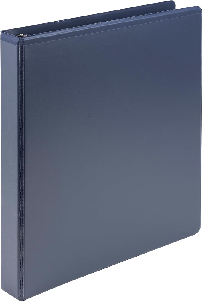 Samsill Plant-Based 1 Inch Durable D-Ring, View Binder, Eco-Friendly, USDA Certified Biobased, Single, Indigo