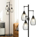 Torondo 70’’ Dimmable Floor Lamp, 3 x 800LM LED Edison Bulbs Included, Industrial Floor Lamps for Living Room, Rustic Tall Lamps Standing Lamp for Bedrooms Living Room