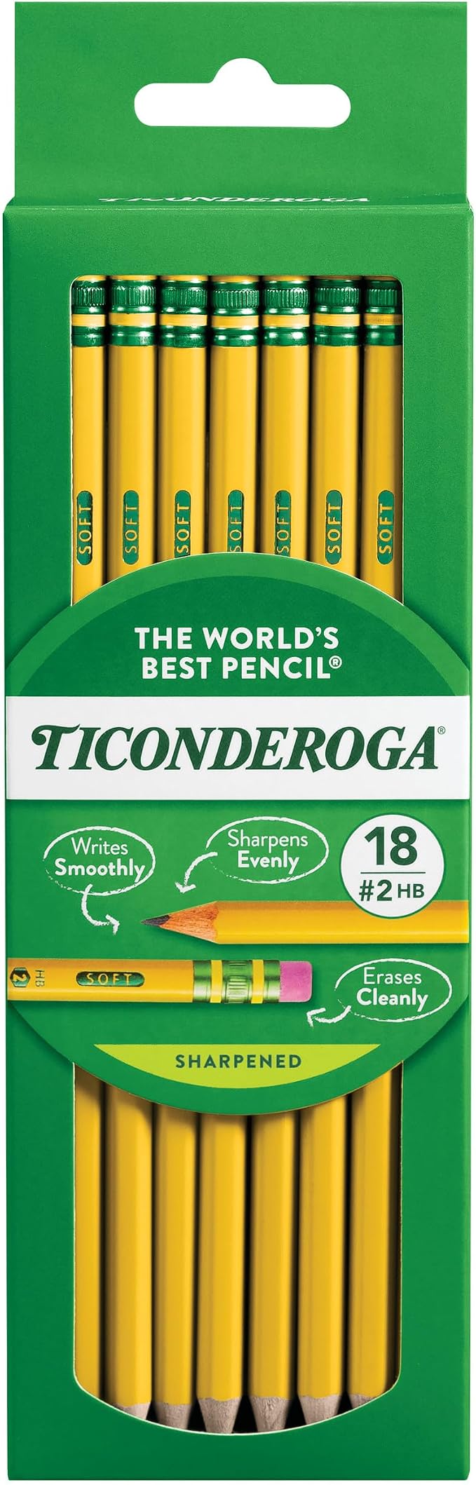 Ticonderoga Wood-Cased Pencils, Pre-Sharpened