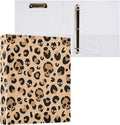 3 Ring Binder Skull Leopard Print 1.5 Inch Three Ring Binder | Cute Binder with 3 Storage Pockets for Women School Office Supplies