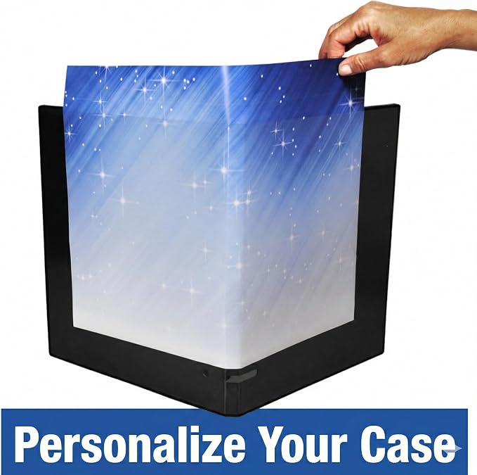 UniKeep 3 Ring View Binder - Binder Case is Fully Enclosed - Available in White, Clear, or Black and in Different Spine Sizes (Pack of 3, Black, 0.5 Inch)