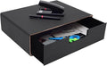 PU Leather Stackable Organizer Drawer,Executive Office Supplies Desktop Filing A4 File Cabinet/Holder for Jewelry/Bill/Paper/Documents/Makeup Home Decor Stationery Storage Box,Black