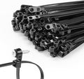 MasiStranth 200 PCS 12 inch Black Zip Ties with Screw Hole 75lbs Mountable head Cable Ties Straps Multipurpose Heavy Duty Nylon Cable Zip Ties with Screw Mounting Hole
