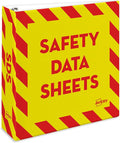 Avery® Heavy-Duty SDS Binder, 3" Rings, 1 Yellow/Red Border Binder | For Heavy School, Industrial and Office Use, DuraHinge Tear-Resistant Spine, DuraEdge Split-Resistant Sides, Nonstick Cover