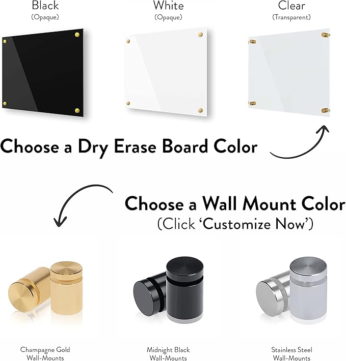 Ships Next Day, Made in USA - Acrylic Dry Erase Board | Non-Magnetic Dry Erase Board | Hanging Frameless White Board | Acrylic for Office, School and Home Walls | for Kids & Adults (Clear - 24x30)