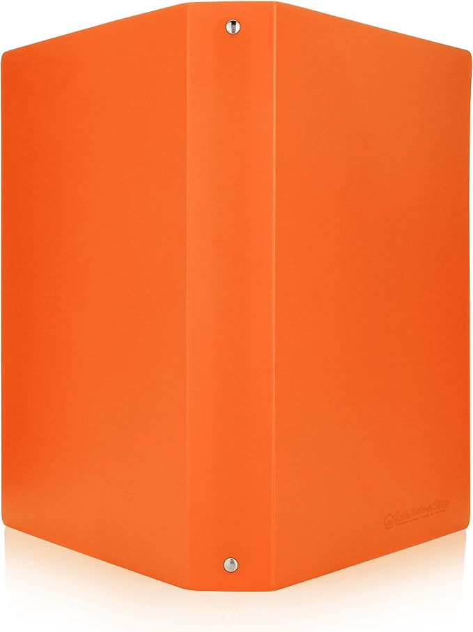 Premium Economy 3 Ring Binder, 1 Inch Pull-Open Round Rings, Holds 175 Sheets, Flexible, Lightweight, 4-Pack, Side Opening, Multi-Color—White, Blue, Yellow, Orange