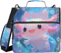 Custom Shiny Axolotl 3 Ring Binder Bag 1.5 inch Personalized Name Binder Organizer 500 Sheet Documents Storage for School Office