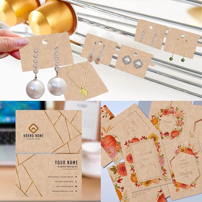 100 Sheets Parchment Cardstock 8.5 x 11 Textured Printer Paper, Goefun 90lb Tan Card Stock Printer Paper for Scrapbooking, Cardmaking, Invitations and Crafts (Pack of 2)