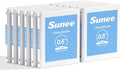 SUNEE 1/2 Inch Binders 3 Ring 12 Pack Bulk, 3 Ring Binders Clear View PVC-Free (Fit 8.5x11 Inches) for School or Office Supplies, White