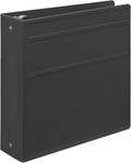 Carstens 3-Inch Heavy Duty 3-Ring Binder - Side Opening, Charcoal Gray, Durable Plastic, Precision No-Gap Rings, Waterproof Cover, No Pockets, Holds 400 Letter Sheets, BPA-Free, Made in USA (1739-3R)