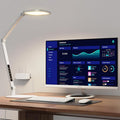 LED Desk Lamp for Home Office, Soft Edge-lit Design, Modern Style | Professional Eye-Caring Diffused Light, Dimmable Computer Light with 30 Modes, Memory & Timer, Flexible Swing Arm Table Lamp