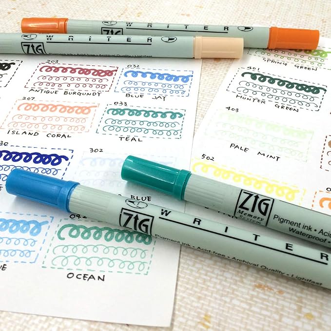 Zig Memory System Writer Dual-Tip Markers, Multicolor, 8-Pack