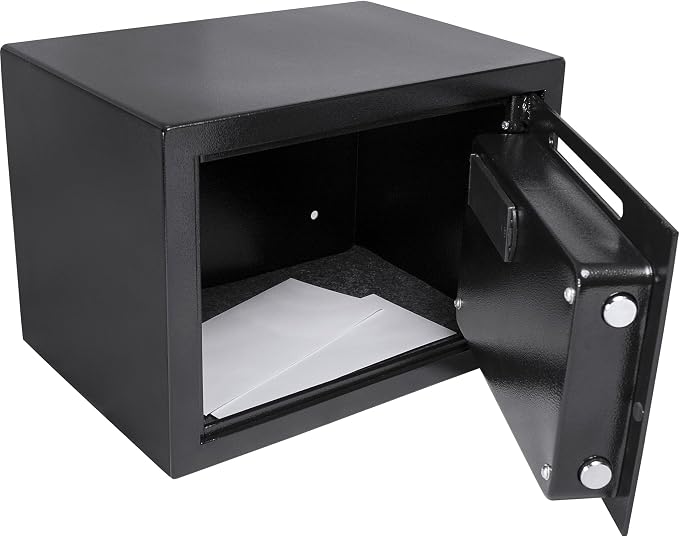 Barska Digital Depository Safe – 0.57 Cu. Ft Front-Load Drop Box for Cash, Money & Mail, Multi-User PIN Code Lock, Steel Construction, Anti-Pry Hinges, Backup Keys, Ideal for Business or Office | 2mm steel walls with digital keypad and anti-fishing slo...