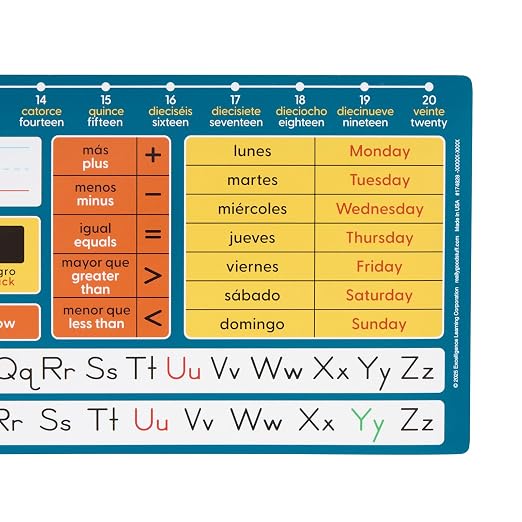 Really Good Stuff Dual Language Desktop Helpers Intermediate, Vinyl