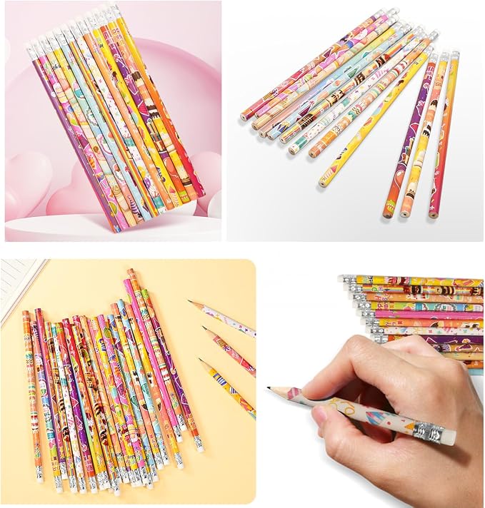 96pcs Birthday Pencils with Eraser Wood Pencils Bulk (birthday, 96)