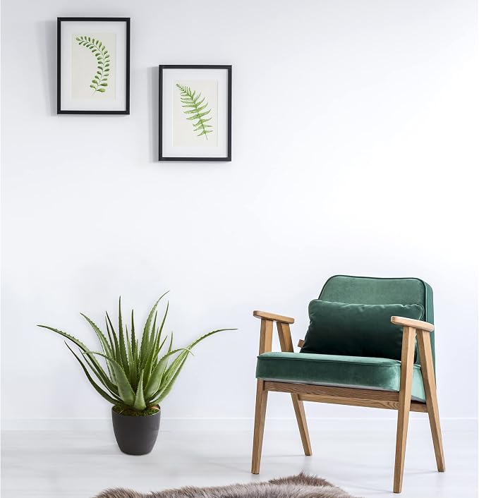 Nearly Natural 26 in Artificial Aloe Plant with Pot Room Decor | 25 Spiky Green Leaves, Nursery Pot Included, Perfect Accent for Bathroom Vanity or Home Office Decor