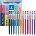 PILOT FriXion Ball Stick 07-0.7mm Nib Tip - Erasable Gel Ink Pens - In Wallet Gift Packaging (Assorted Wallet of 12)