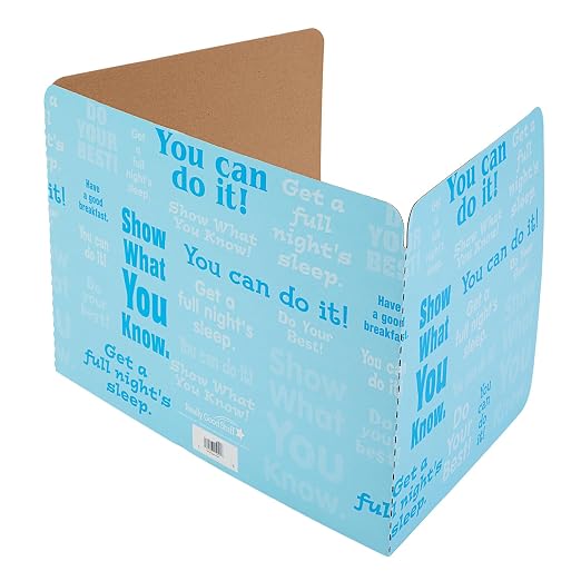 Really Good Stuff Blue Privacy Shields for Student Desks, Set of 12
