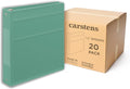 Carstens 1.5-Inch Heavy Duty 3-Ring Binder - Side Opening, Mint, Durable Plastic, No-Gap Rings, Waterproof Covers, No Pockets, Holds 250 US Letter Sheets, BPA-Free, Made in USA (2040-3R), Case of 20