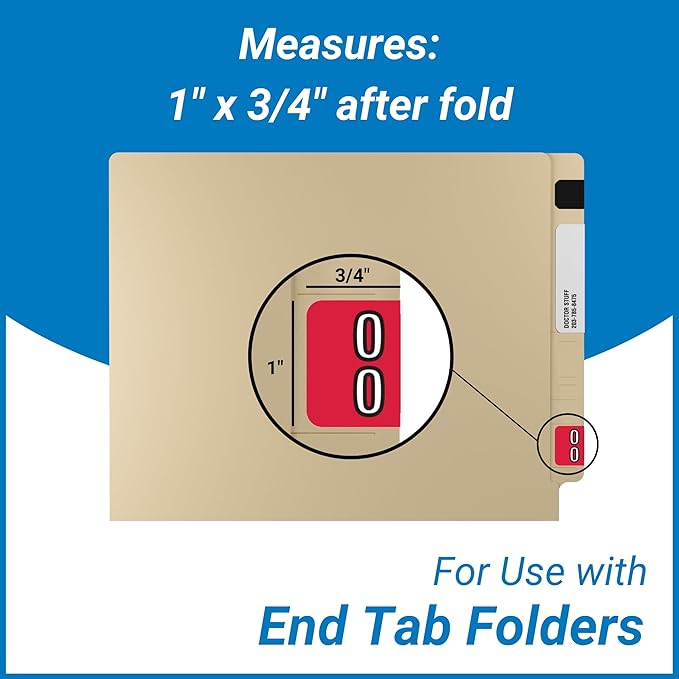 Doctor Stuff - File Folder Labels, Terminal Digit Filing, Consecutive Double Digit Numbers 30-39, Barkley FDDBM Match - BXDM Series Chart Stickers, Gold, 1" x 1-1/2", 500/Roll