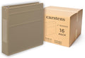 Carstens 2-Inch Heavy Duty 3-Ring Binder - Side Opening, Sand, Durable Plastic, No-Gap Rings, Waterproof Covers, No Pockets, Holds 300 Letter-Sized Sheets, BPA-Free, Made in USA (5825-3R), Case of 16