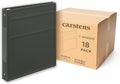 Carstens 1-Inch Heavy Duty 3-Ring Binder - Side Opening, Forest Green, Durable Plastic, No-Gap Rings, Waterproof Cover, No Pockets, Holds 125 Letter Sheets, BPA-Free, Made in USA (8709-3R), Case of 18
