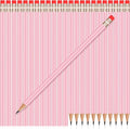 Outus 24 Pieces Round Pencils Cute HB Graphite Wood Pencils Bulk with Eraser for School Writing Drawing Sketching Wedding Office Supplies(Light Pink)