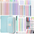 63PCS Aesthetic School Supplies with Cute Pencil Case,Stationary Set