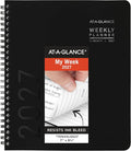 AT-A-GLANCE 2027 Planner, Weekly & Monthly, 7" x 8.75", Contemporary Lite, Black (7054XL0527)