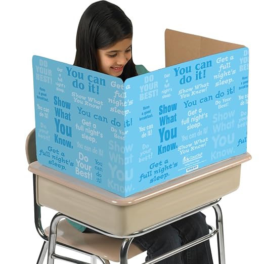 Really Good Stuff Blue Privacy Shields for Student Desks, Set of 12
