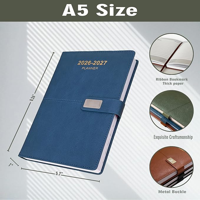 2026-2027 Daily Planner - One Page per Day, Daily Calendar
