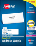 Avery Easy Peel Printable Address Labels with Sure Feed, 1" x 4", White, 3,500 Blank Mailing Labels (05962)
