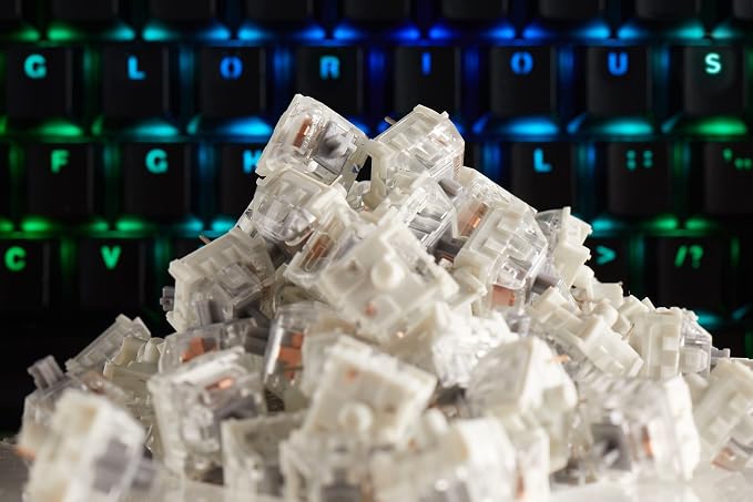 GLORIOUS Kailh Speed Silver Mechanical Keyboard Switches: Ultra-Fast Linear 120-Pack - Engineered for Competitive Gaming